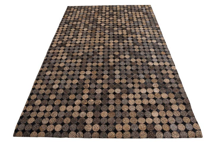 Detail image of 5' 1 x 8' 1 Cowhide Leather Rug