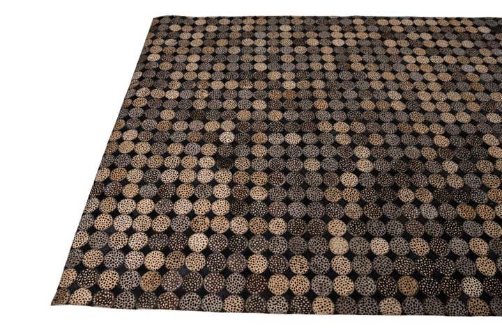 5' 1 x 8' 1 Cowhide Leather Rug