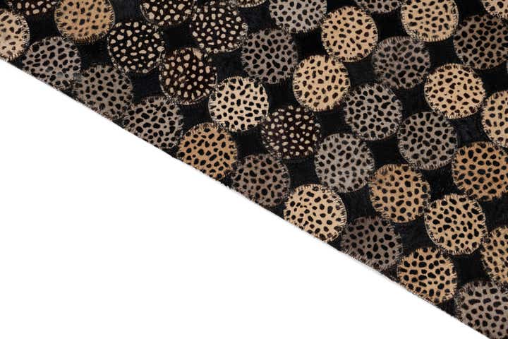 5' 1 x 8' 1 Cowhide Leather Rug