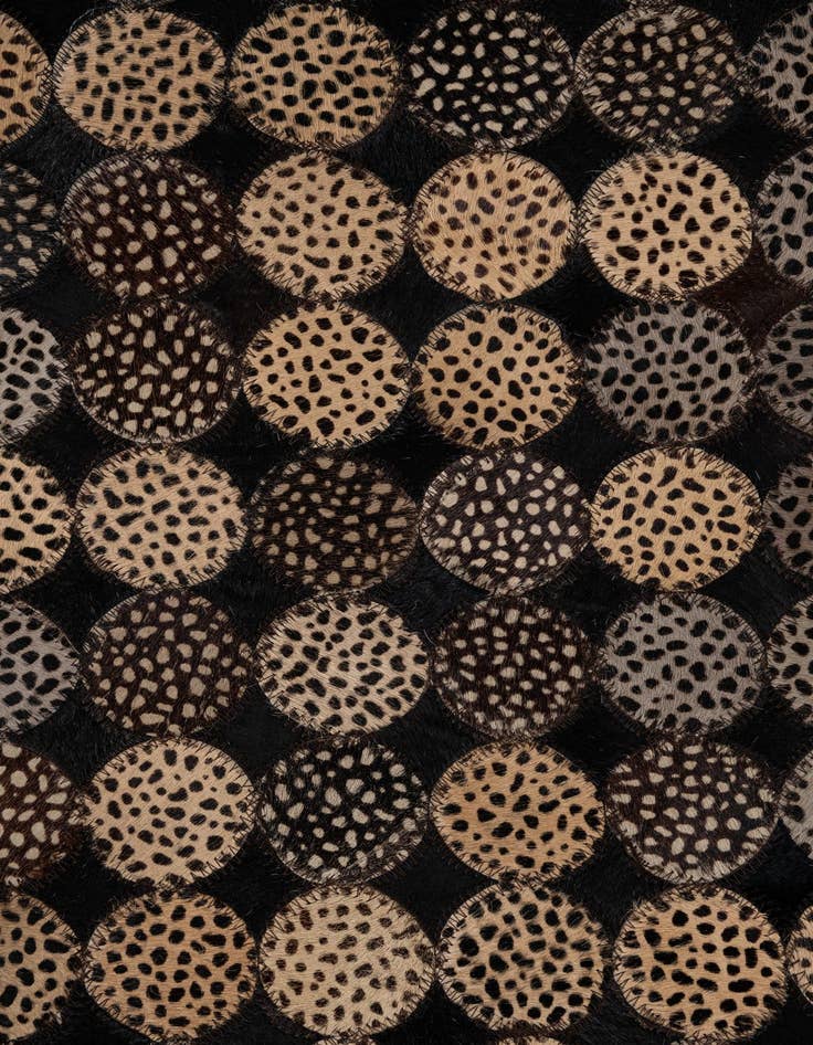 Detail image of 5' 1 x 8' 1 Cowhide Leather Rug