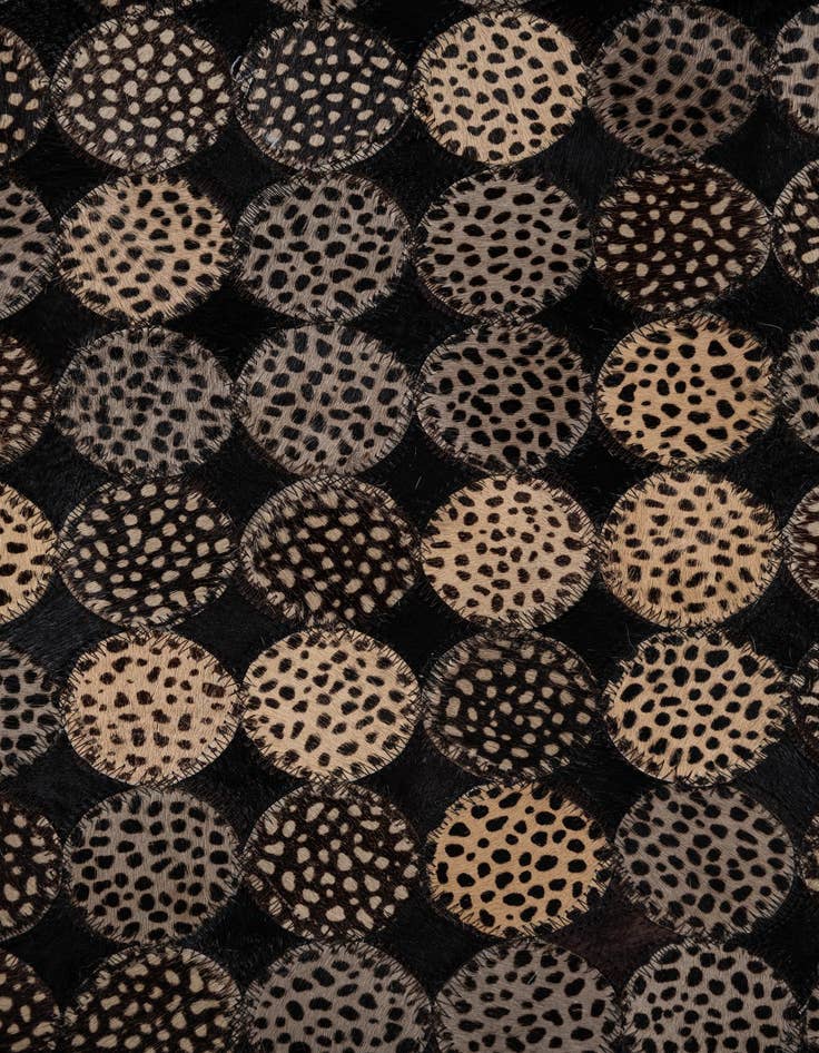 Detail image of 5' 1 x 8' 1 Cowhide Leather Rug