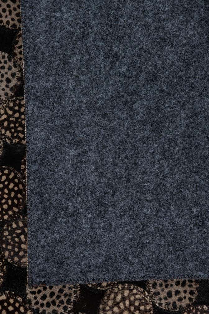 5' 1 x 8' 1 Cowhide Leather Rug