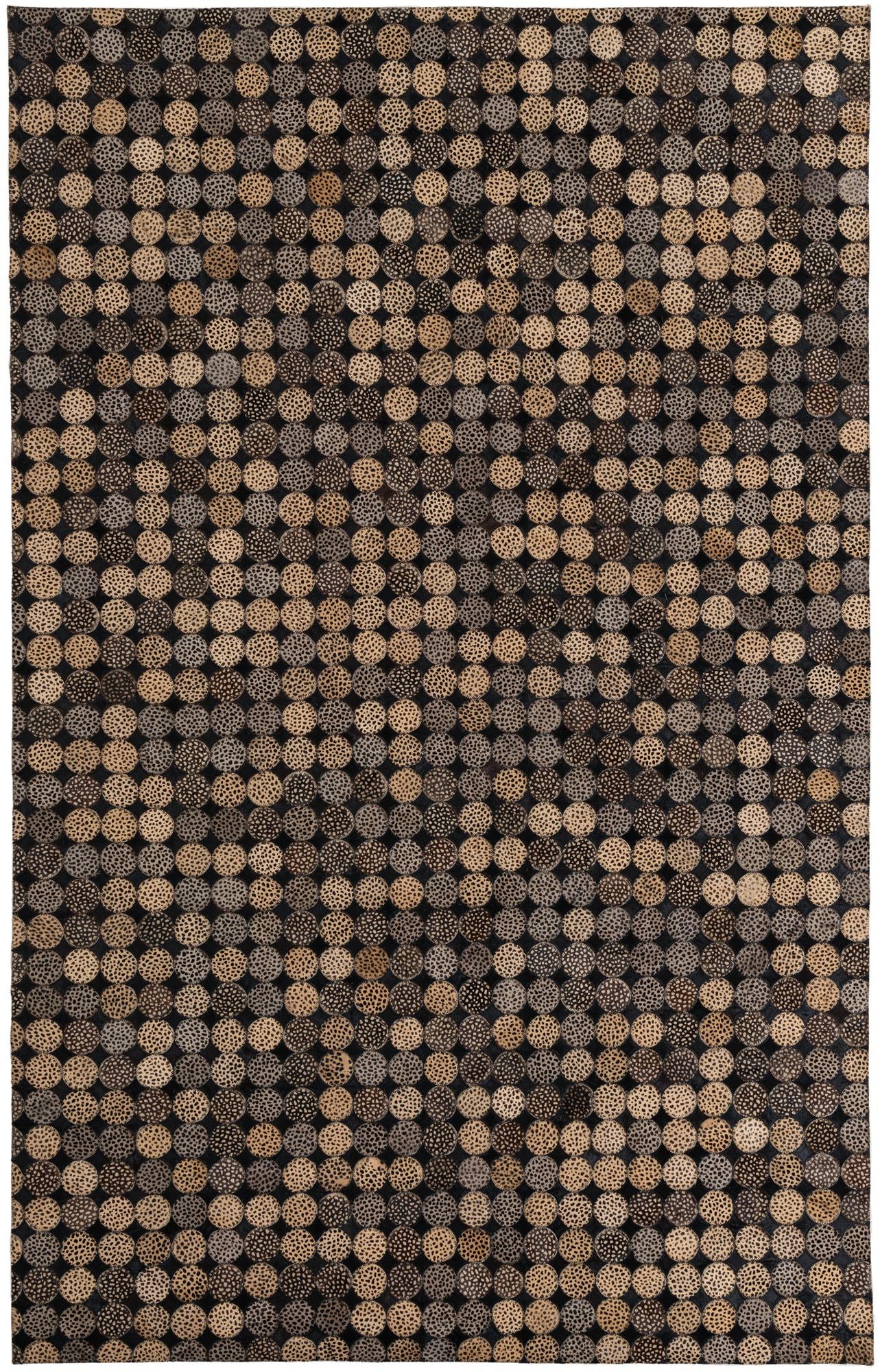 5' 1 x 8' 1 Cowhide Leather Rug