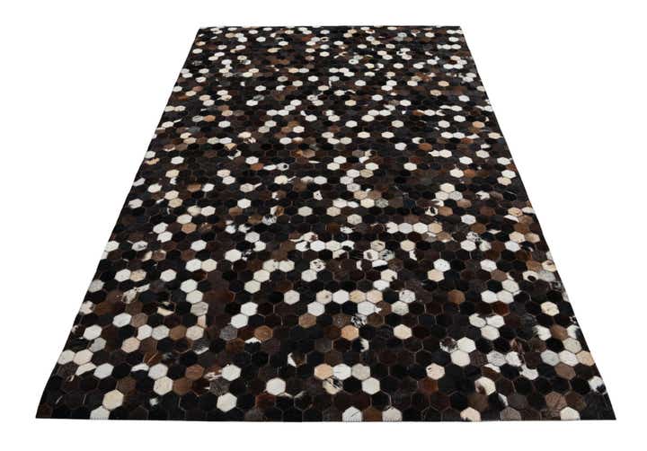 5' x 7' 9 Cowhide Leather Rug