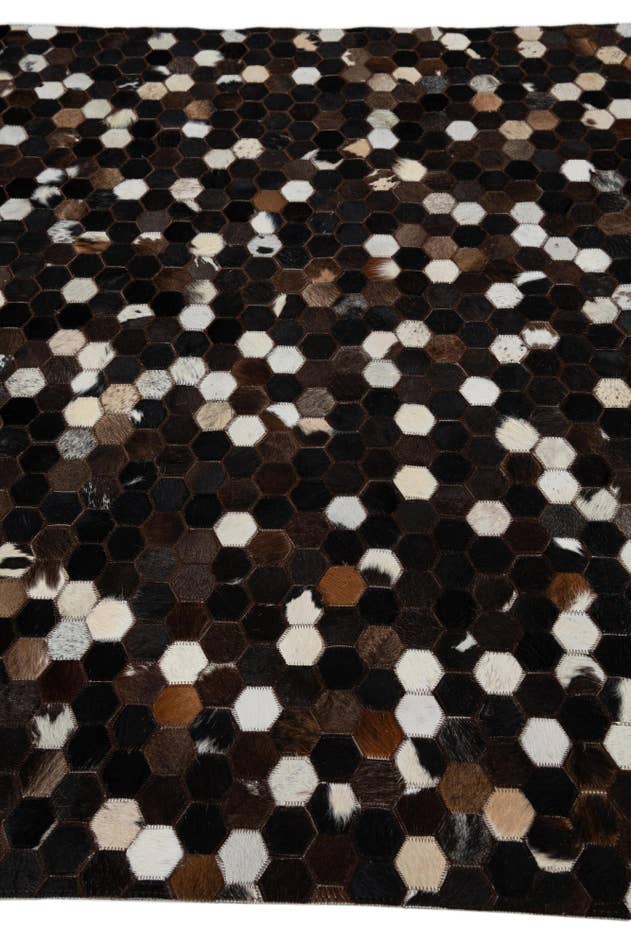 Detail image of 5' x 7' 9 Cowhide Leather Rug