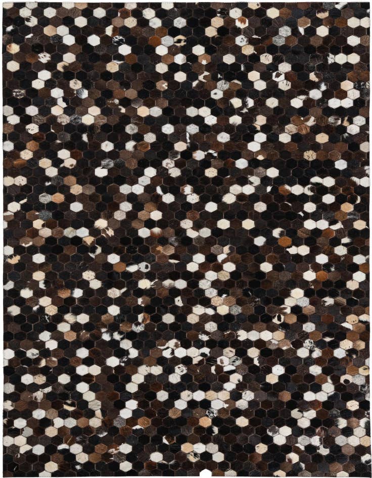 Detail image of 5' x 7' 9 Cowhide Leather Rug
