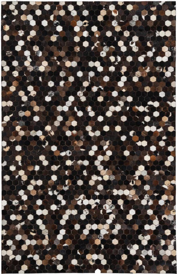 Detail image of 5' x 7' 9 Cowhide Leather Rug