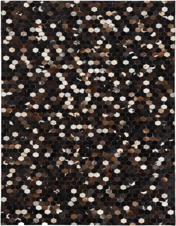 Detail image of 5' x 7' 10 Cowhide Leather Rug