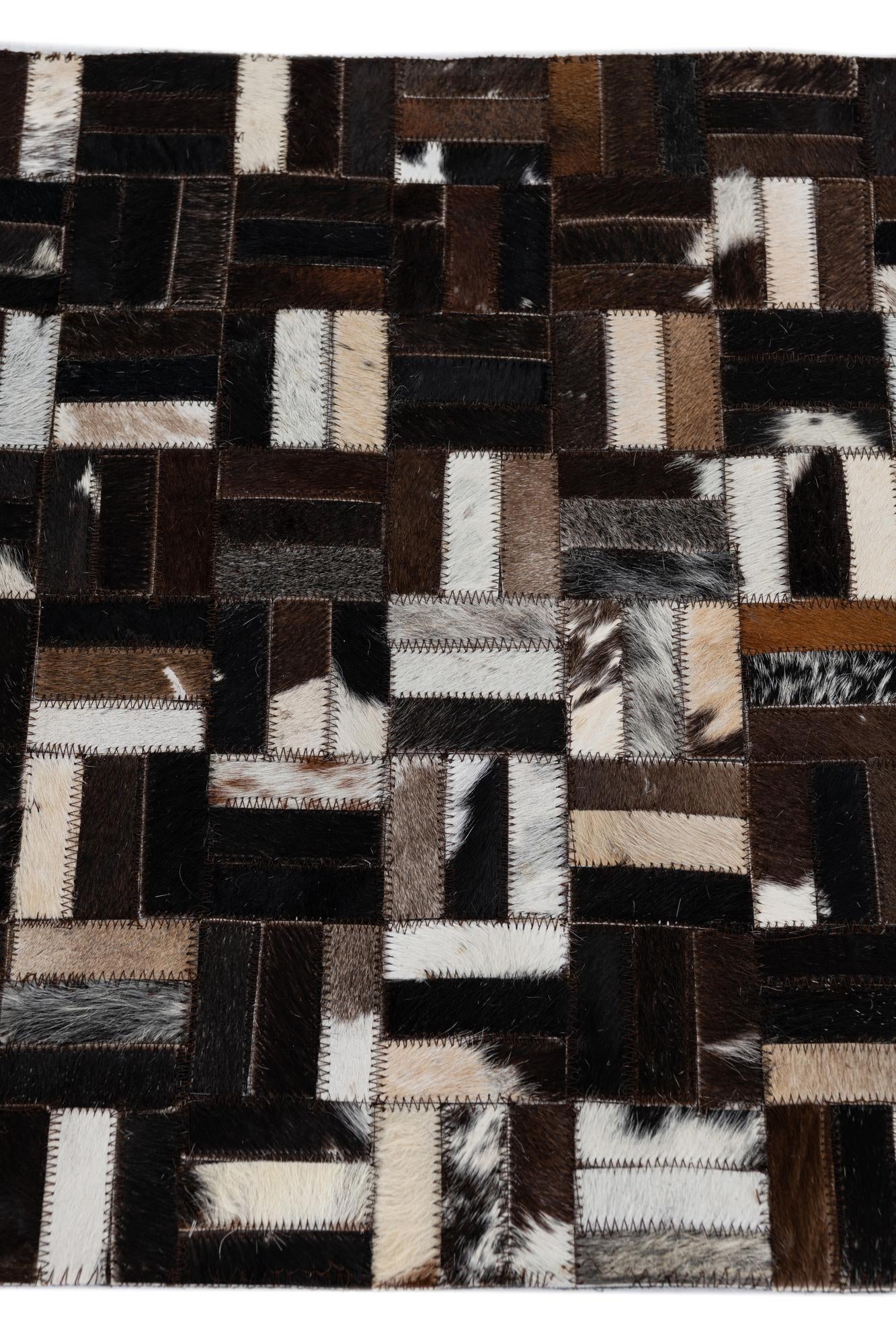 2' x 3' Cowhide Leather Rug