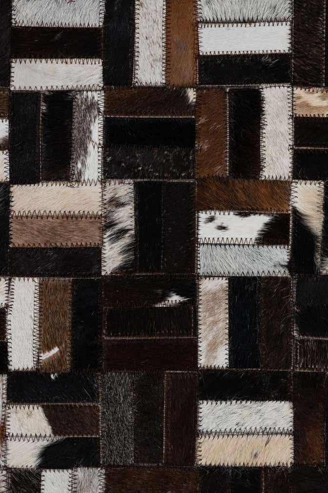 2' x 3' Cowhide Leather Rug