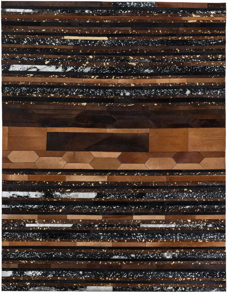 Detail image of 5' 1 x 7' 10 Cowhide Leather Rug