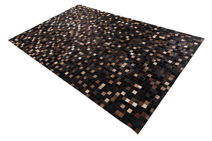 5' 1 x 8' Cowhide Leather Rug