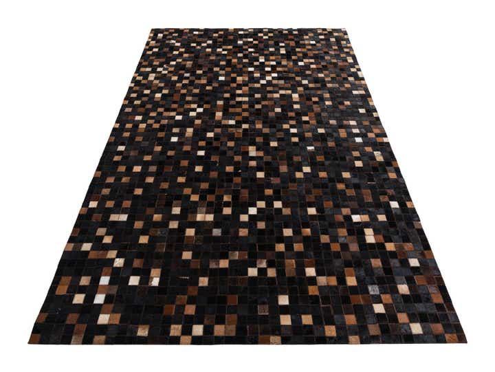 5' 1 x 8' Cowhide Leather Rug