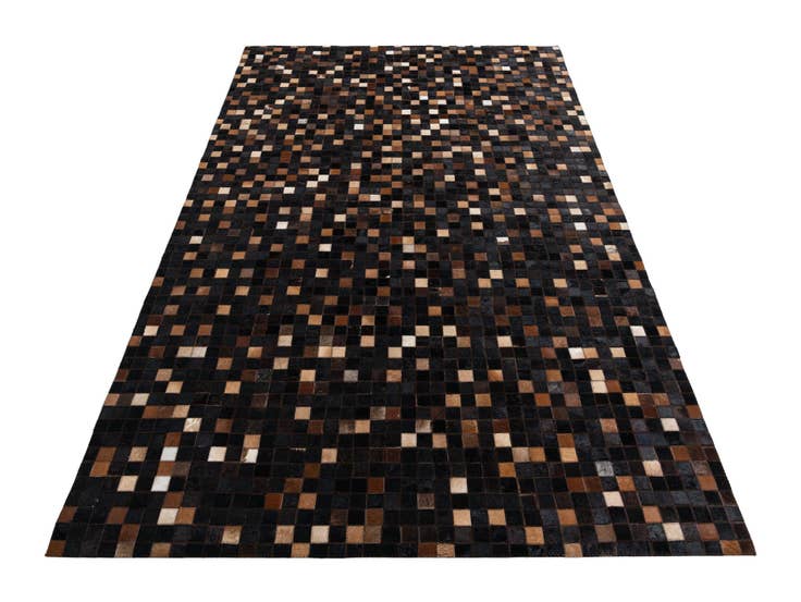 Detail image of 5' 1 x 8' Cowhide Leather Rug