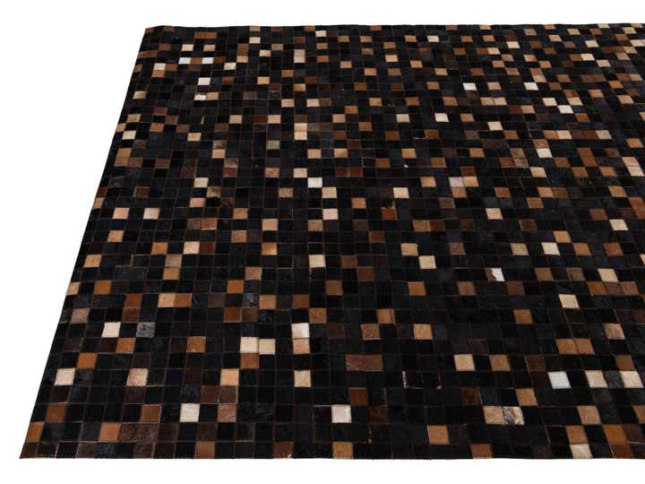 5' 1 x 8' Cowhide Leather Rug