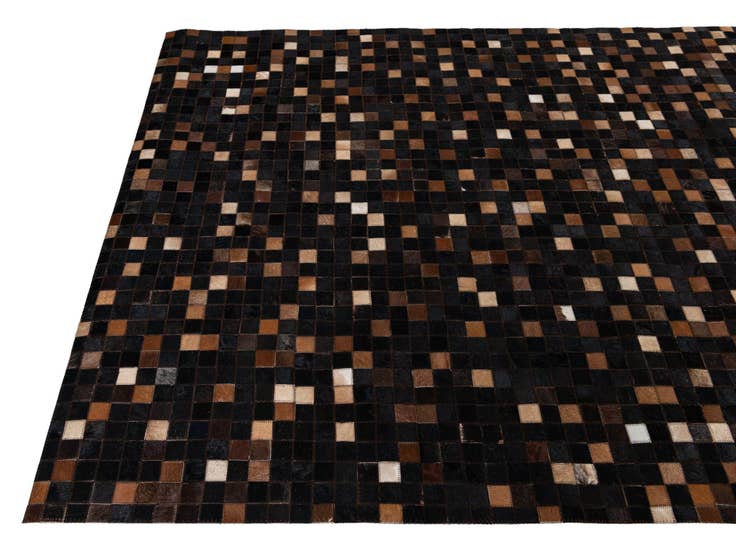 Detail image of 5' 1 x 8' Cowhide Leather Rug