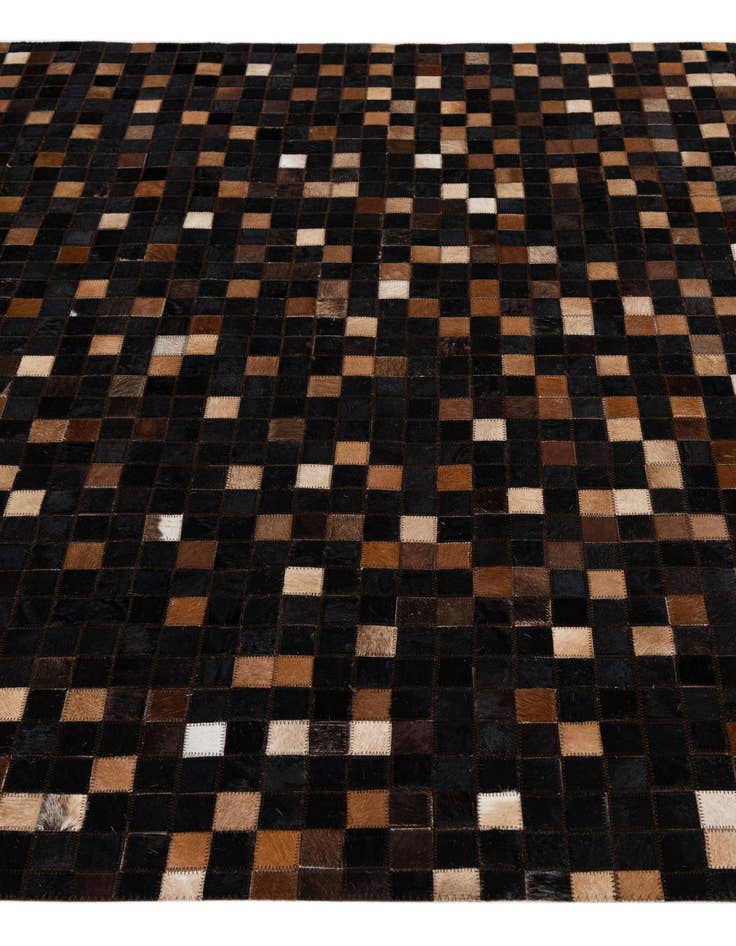 Detail image of 5' 1 x 8' Cowhide Leather Rug