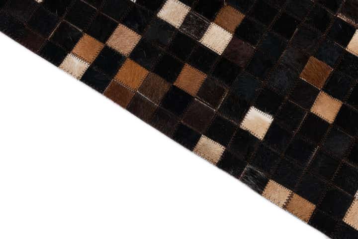 5' 1 x 8' Cowhide Leather Rug