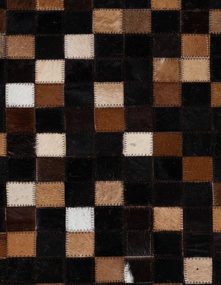 Detail image of 5' 1 x 8' Cowhide Leather Rug