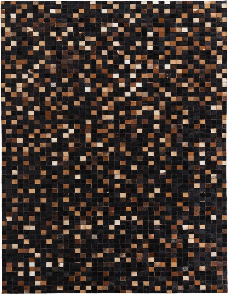 Detail image of 5' 1 x 8' Cowhide Leather Rug