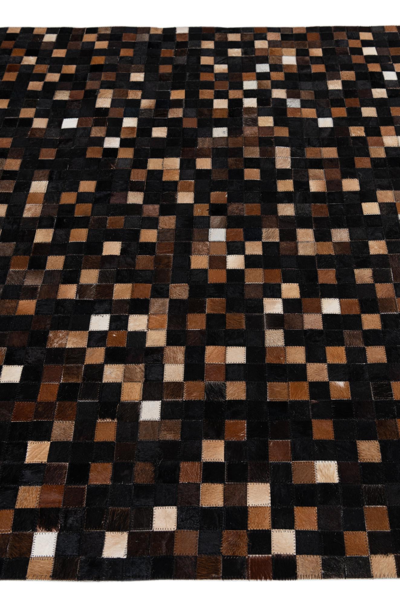 5' 1 x 7' 10 Cowhide Leather Rug