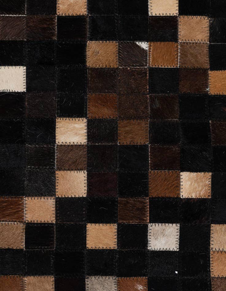 Detail image of 5' 1 x 7' 10 Cowhide Leather Rug