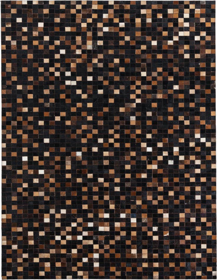Detail image of 5' 1 x 8' Cowhide Leather Rug