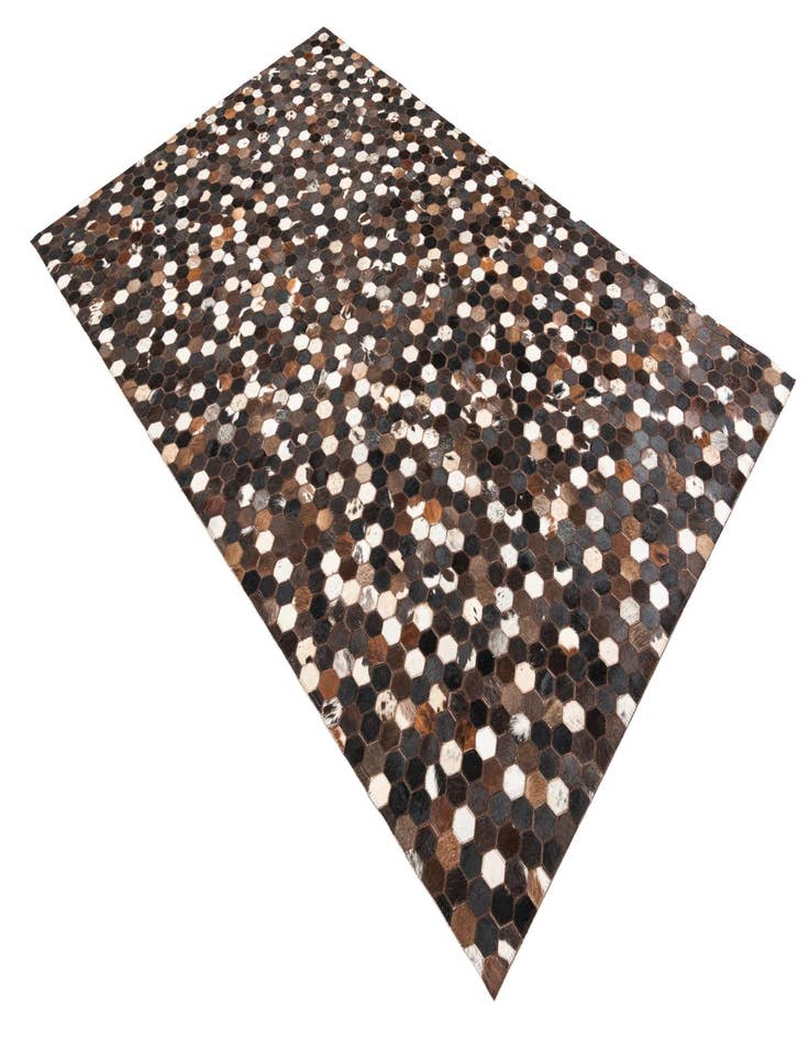 Detail image of 5' 1 x 8' Cowhide Leather Rug
