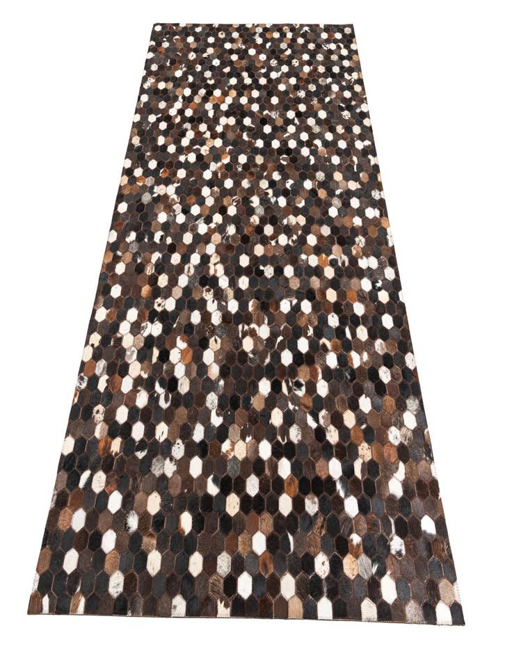 Detail image of 5' 1 x 8' Cowhide Leather Rug