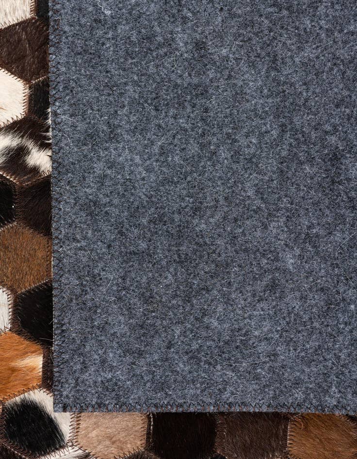 Detail image of 5' 1 x 8' Cowhide Leather Rug