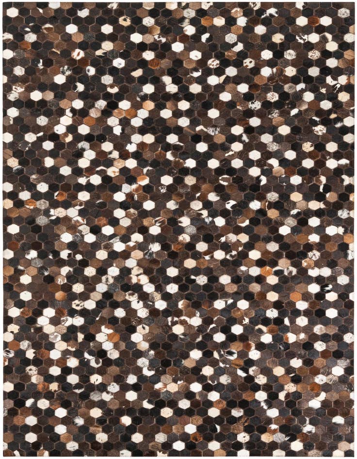 Detail image of 5' 1 x 8' Cowhide Leather Rug