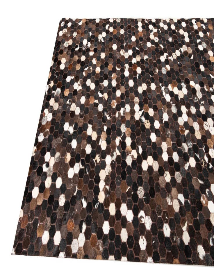 Detail image of 5' x 7' 9 Cowhide Leather Rug