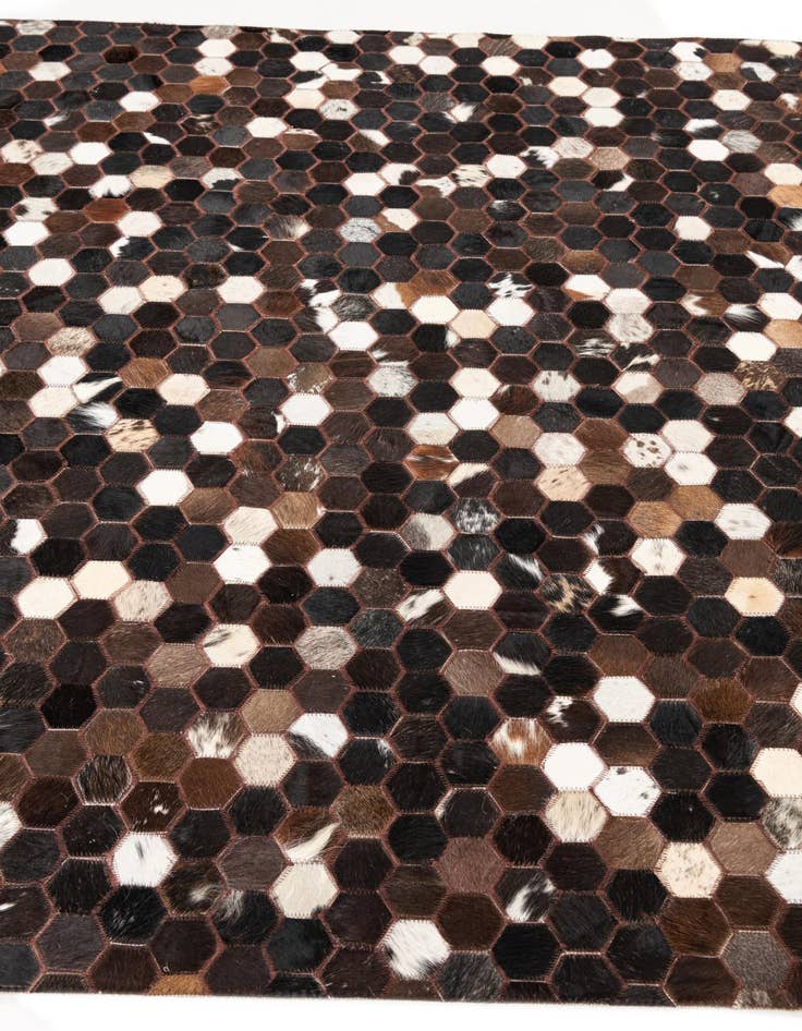 Detail image of 5' x 7' 9 Cowhide Leather Rug