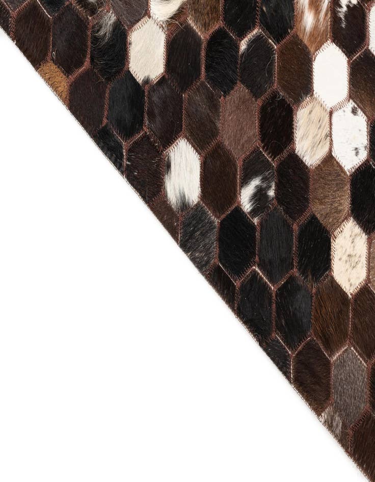 Detail image of 5' x 7' 9 Cowhide Leather Rug