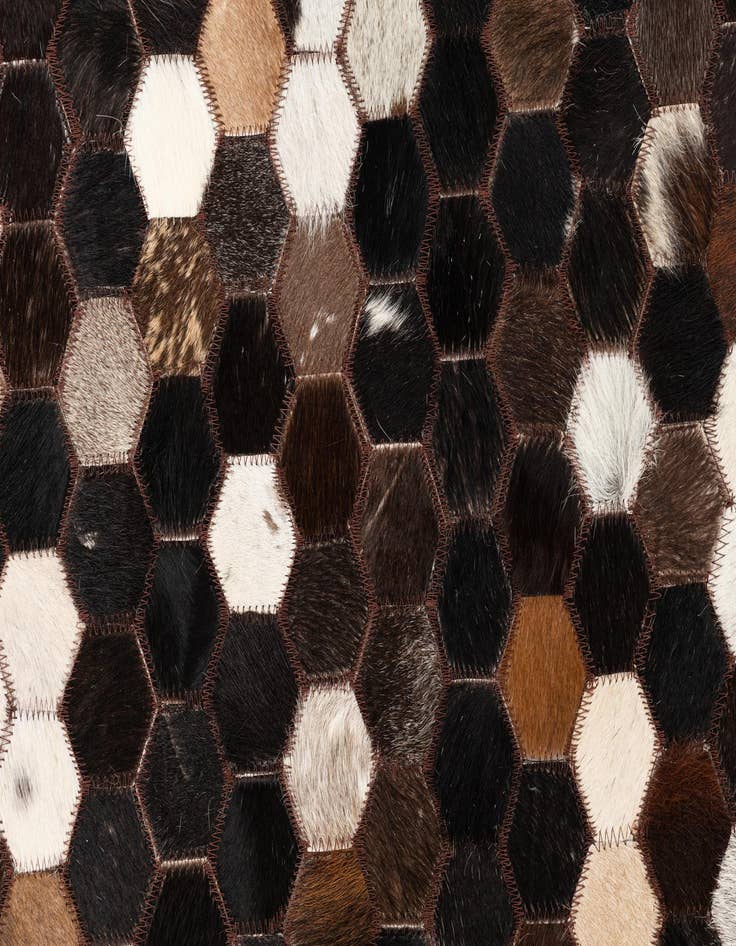 Detail image of 5' x 7' 9 Cowhide Leather Rug