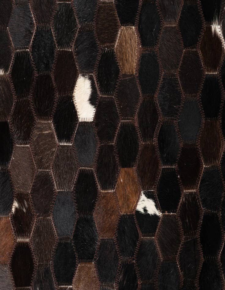 Detail image of 5' 1 x 8' Cowhide Leather Rug