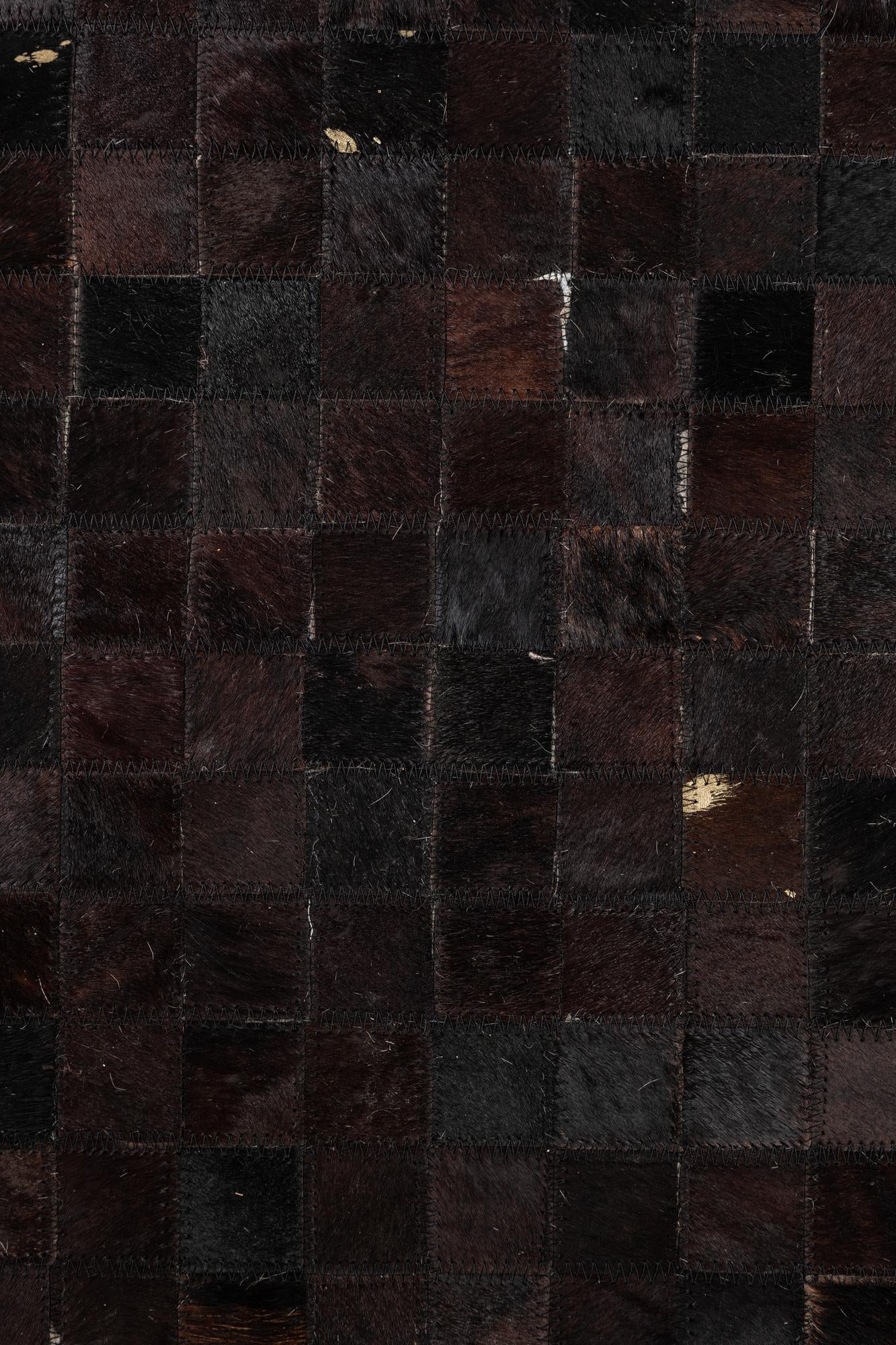 5' x 8' Cowhide Leather Rug