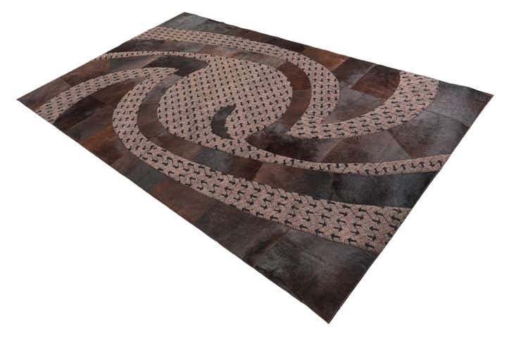 5' x 8' Cowhide Leather Rug