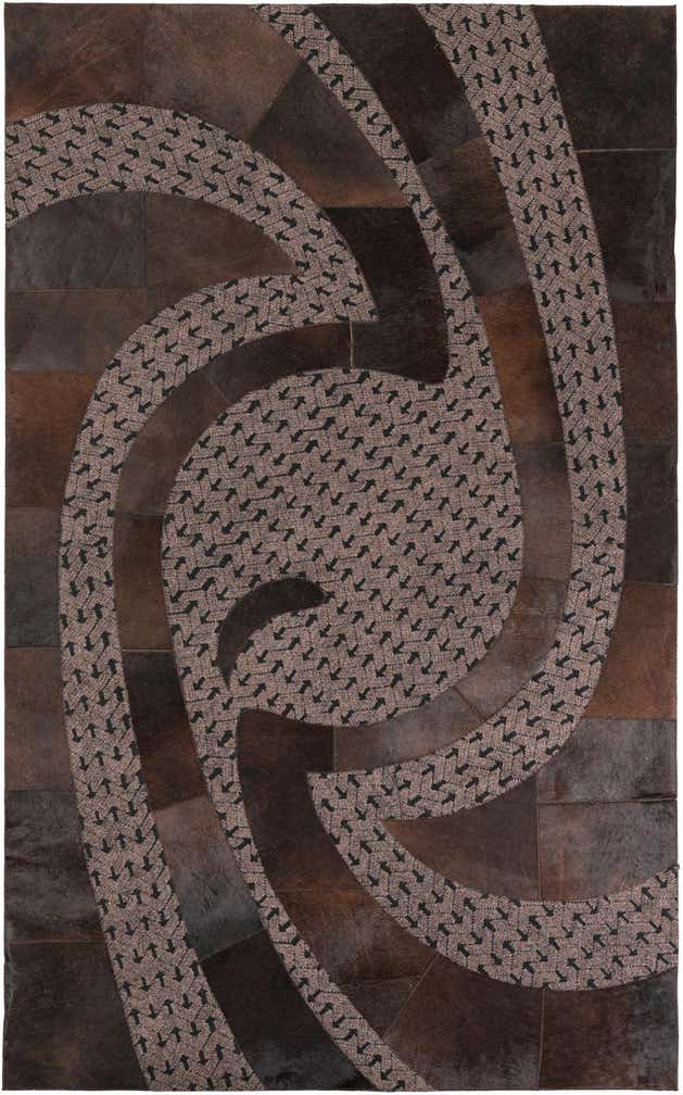 5' x 8' Cowhide Leather Rug