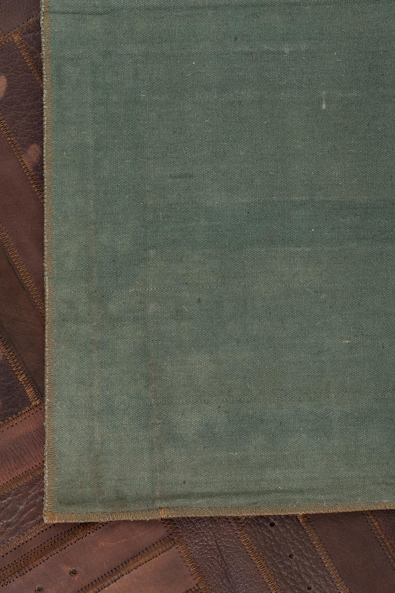 5' 3 x 7' 9 Cowhide Leather Rug