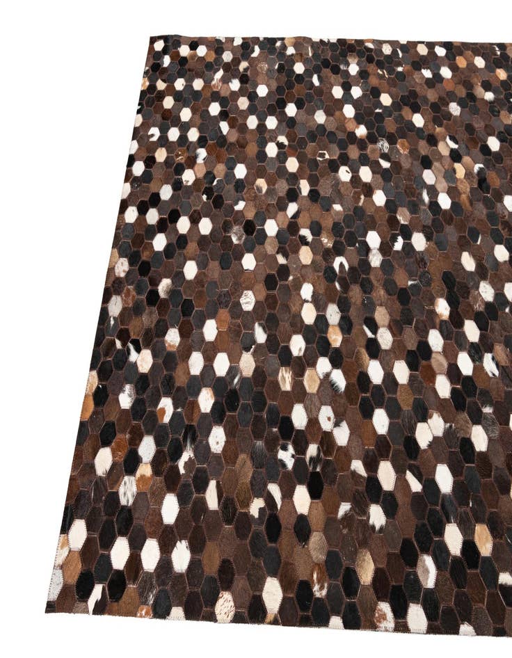 Detail image of 5' 1 x 8' 1 Cowhide Leather Rug