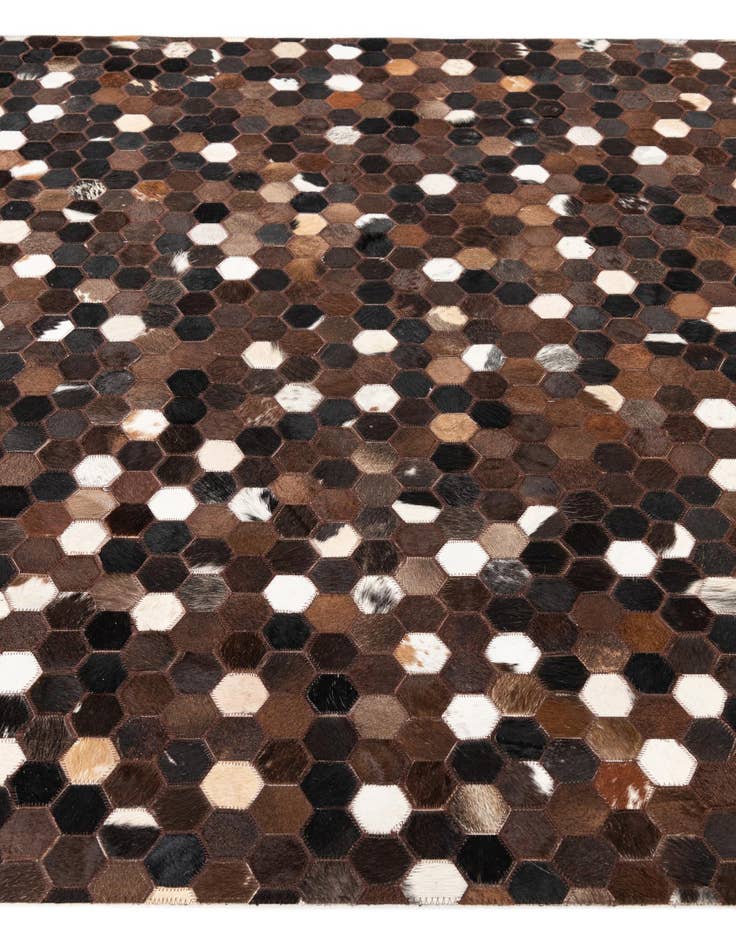 Detail image of 5' 1 x 8' 1 Cowhide Leather Rug