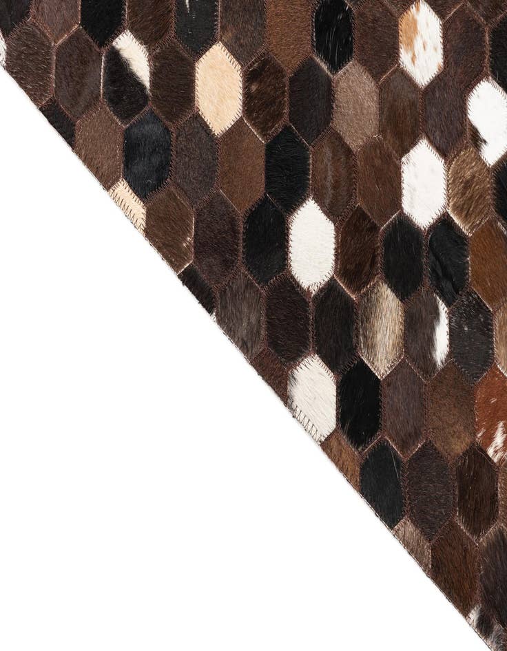 Detail image of 5' 1 x 8' 1 Cowhide Leather Rug