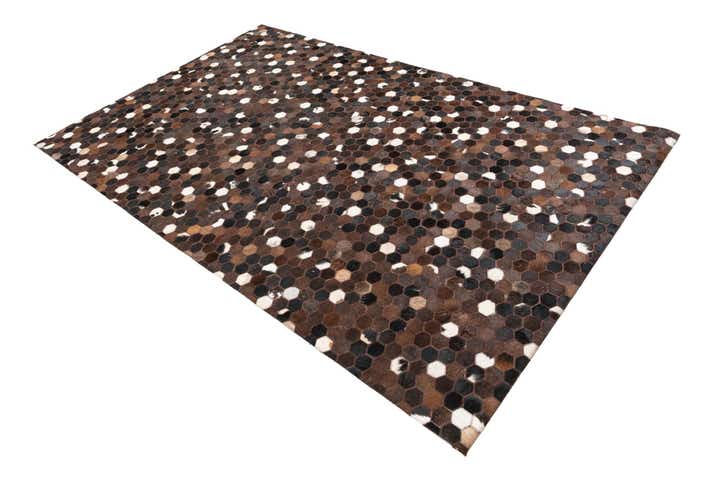 5' x 8' 1 Cowhide Leather Rug