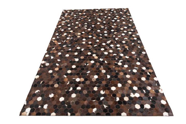 5' x 8' 1 Cowhide Leather Rug