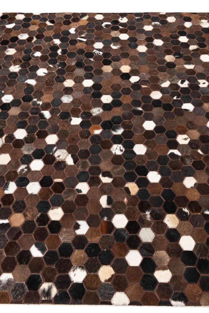 5' x 8' 1 Cowhide Leather Rug
