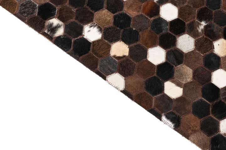 5' x 8' 1 Cowhide Leather Rug