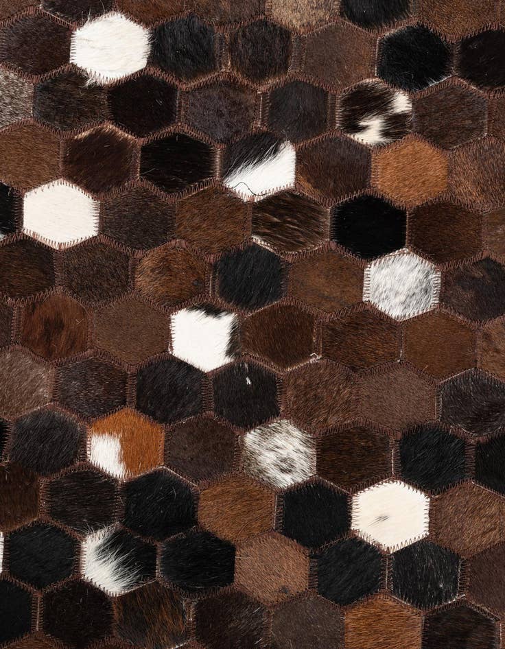 Detail image of 5' x 8' 1 Cowhide Leather Rug