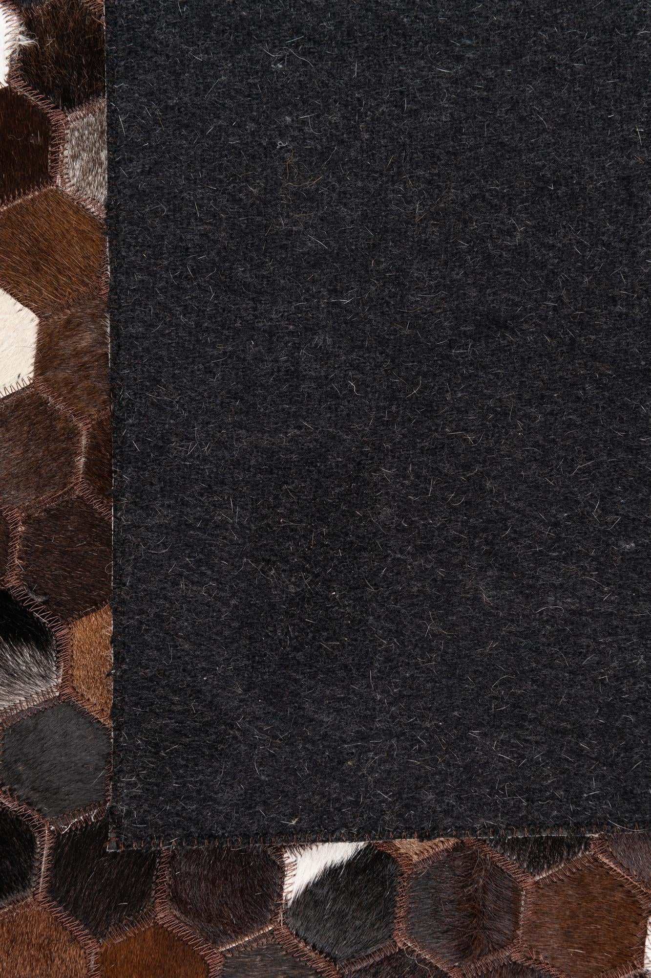 5' x 8' 1 Cowhide Leather Rug
