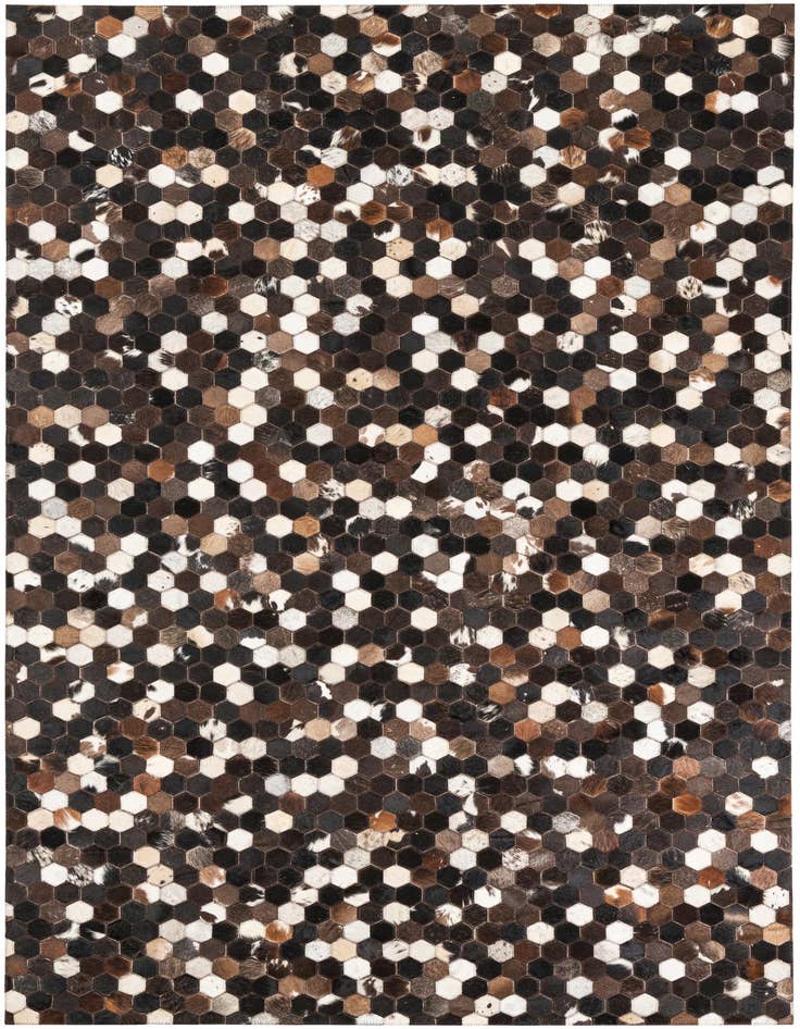 Detail image of 5' 1 x 8' 1 Cowhide Leather Rug